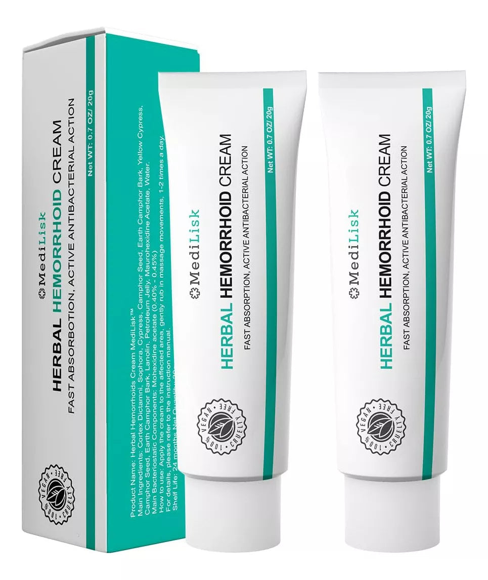 Alivio Natural con Herbal Hemorrhoid Cream 60g